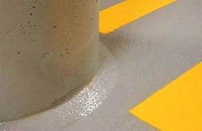 Detalle de acabado pavimento en parking pavimentos epoxi filtraciones agua nivel freatico